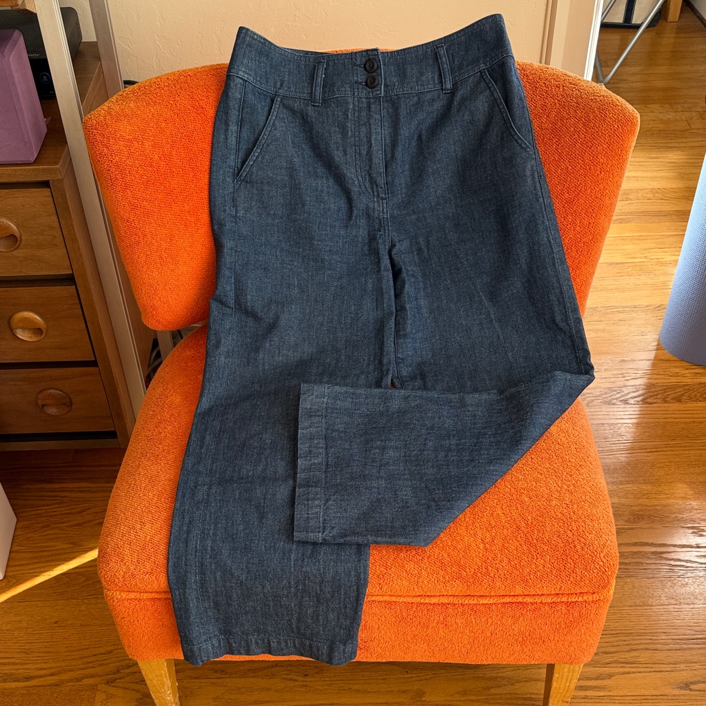 J Crew Slim Wide Leg Indigo Denim Jeans
